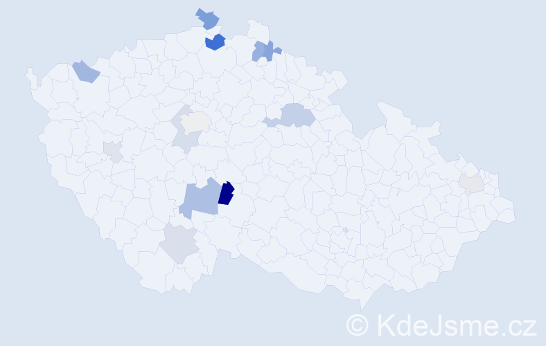 Příjmení: 'Kremsová', počet výskytů 20 v celé ČR