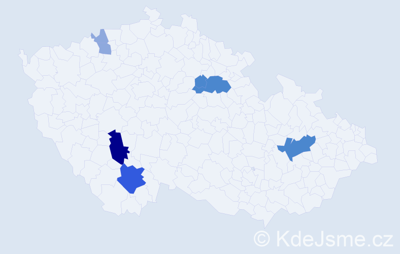 Příjmení: 'Šteierová', počet výskytů 16 v celé ČR