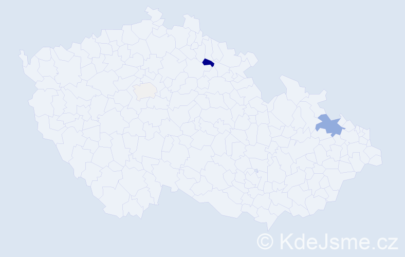 Příjmení: 'Selvek', počet výskytů 12 v celé ČR