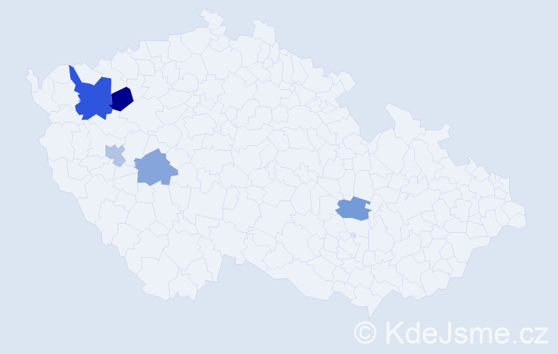 Příjmení: 'Pramuková', počet výskytů 7 v celé ČR