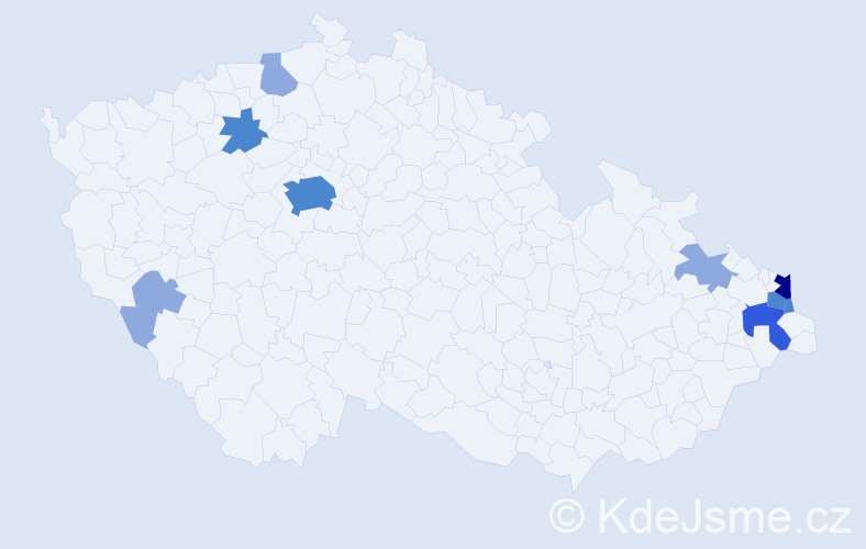 Příjmení: 'Bielecki', počet výskytů 19 v celé ČR