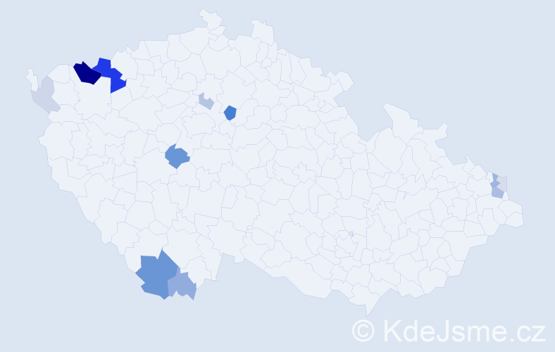 Příjmení: 'Dvorožňák', počet výskytů 34 v celé ČR
