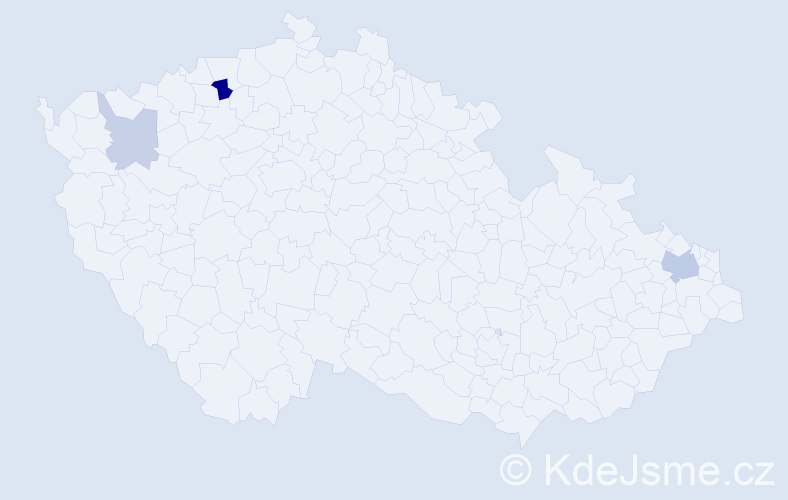 Příjmení: 'Dic', počet výskytů 7 v celé ČR