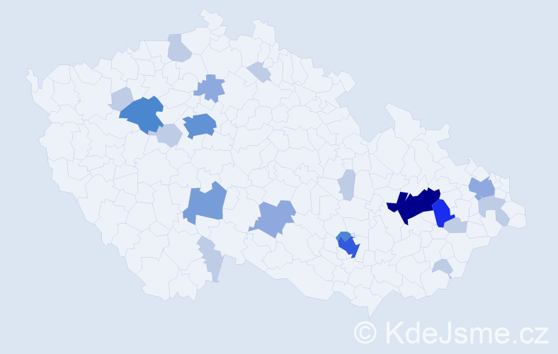 Příjmení: 'Röderová', počet výskytů 55 v celé ČR