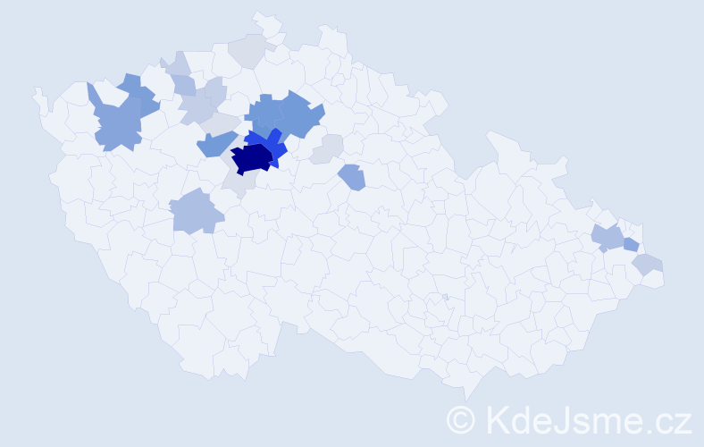 Příjmení: 'Lafek', počet výskytů 105 v celé ČR