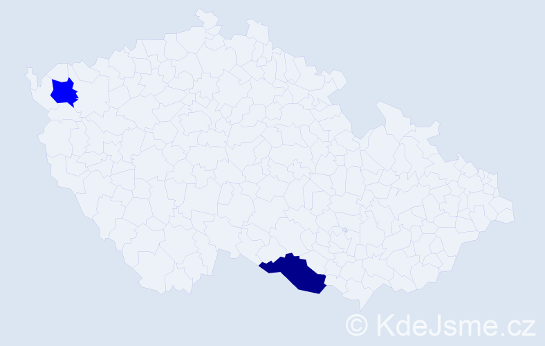 Příjmení: 'Dovičenková', počet výskytů 3 v celé ČR