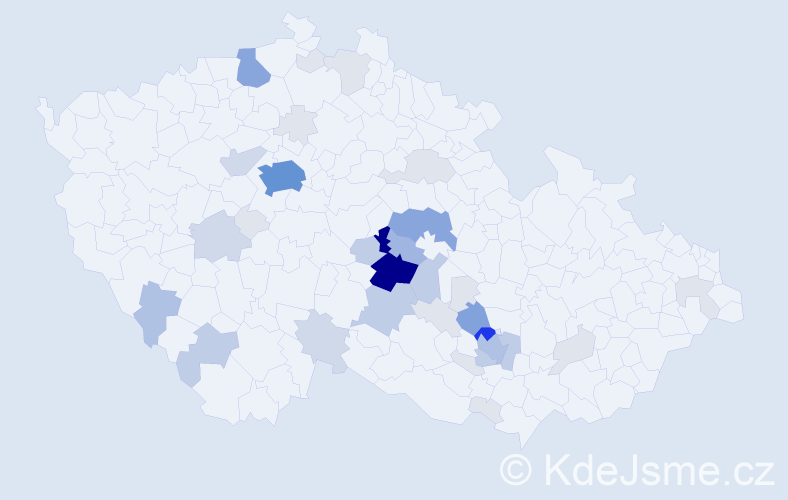 Příjmení: 'Dundáčková', počet výskytů 131 v celé ČR