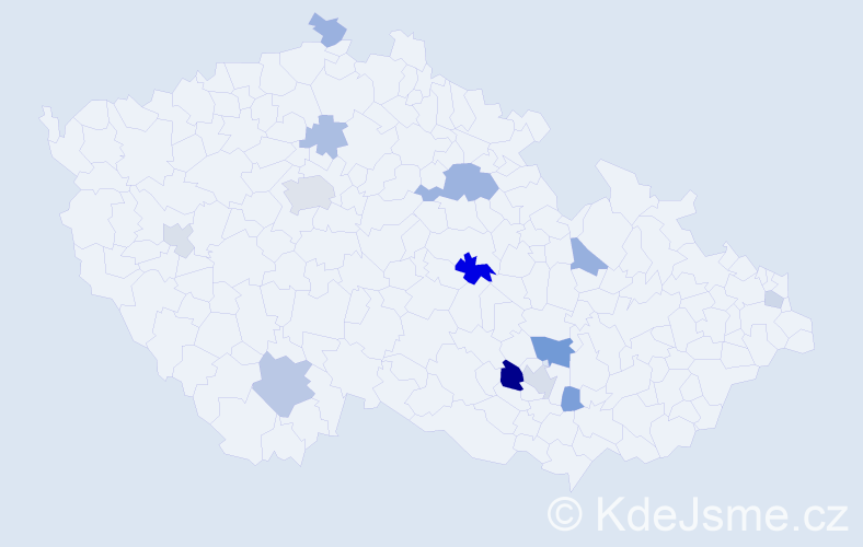 Příjmení: 'Abdullah', počet výskytů 27 v celé ČR