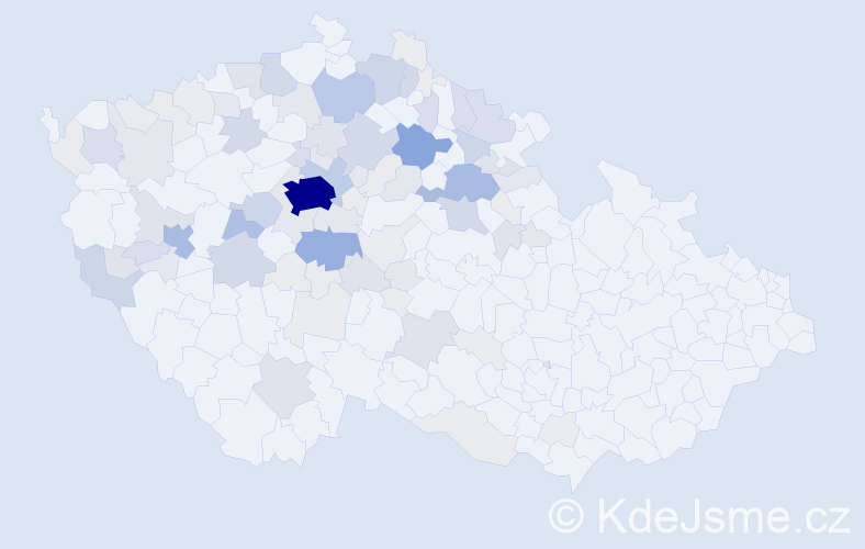 Příjmení: 'Pávová', počet výskytů 316 v celé ČR