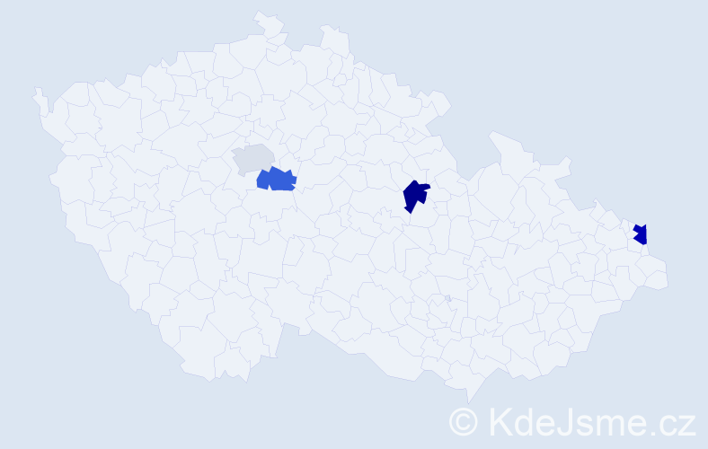 Příjmení: 'Ölvecký', počet výskytů 5 v celé ČR