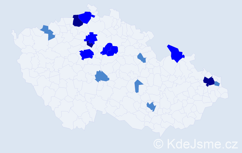 Příjmení: 'Poupalová', počet výskytů 27 v celé ČR