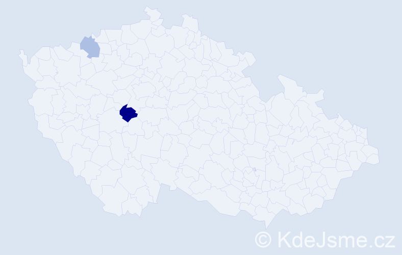 Příjmení: 'Knuth', počet výskytů 3 v celé ČR