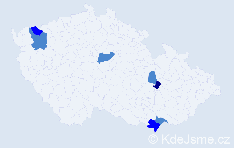 Příjmení: 'Blattnerová', počet výskytů 11 v celé ČR