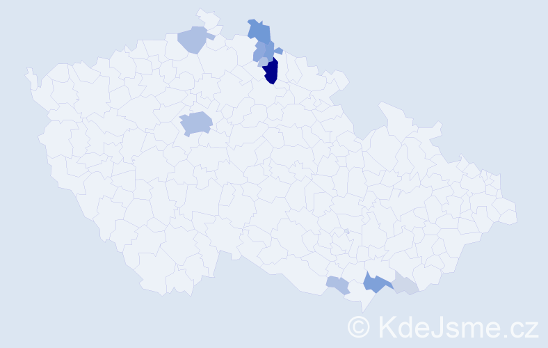 Příjmení: 'Babcová', počet výskytů 40 v celé ČR