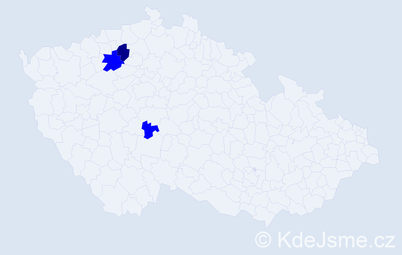 Příjmení: 'Ernigr', počet výskytů 4 v celé ČR