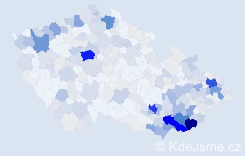 Příjmení: 'Horňák', počet výskytů 1016 v celé ČR