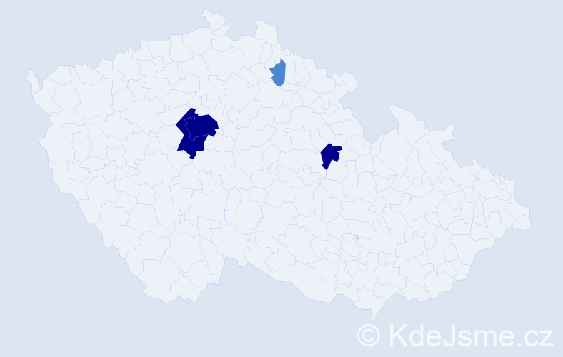 Příjmení: 'Kodoň', počet výskytů 10 v celé ČR
