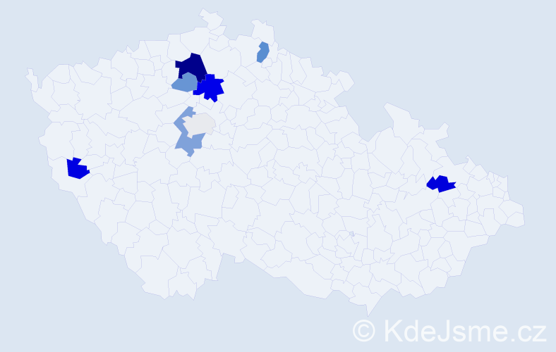 Příjmení: 'Gebler', počet výskytů 16 v celé ČR