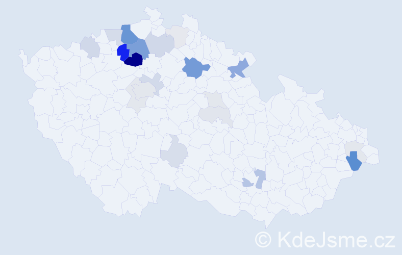 Příjmení: 'Krpeš', počet výskytů 81 v celé ČR