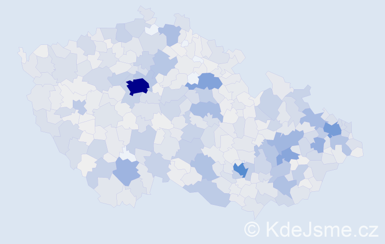 Příjmení: 'Pavlíková', počet výskytů 5433 v celé ČR