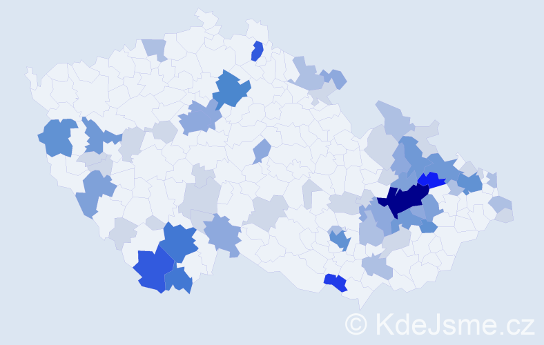 Příjmení: 'Bejdák', počet výskytů 196 v celé ČR