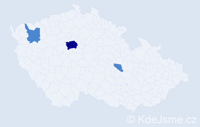 Příjmení: 'Retterová', počet výskytů 5 v celé ČR