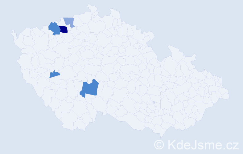 Příjmení: 'Beňasová', počet výskytů 16 v celé ČR