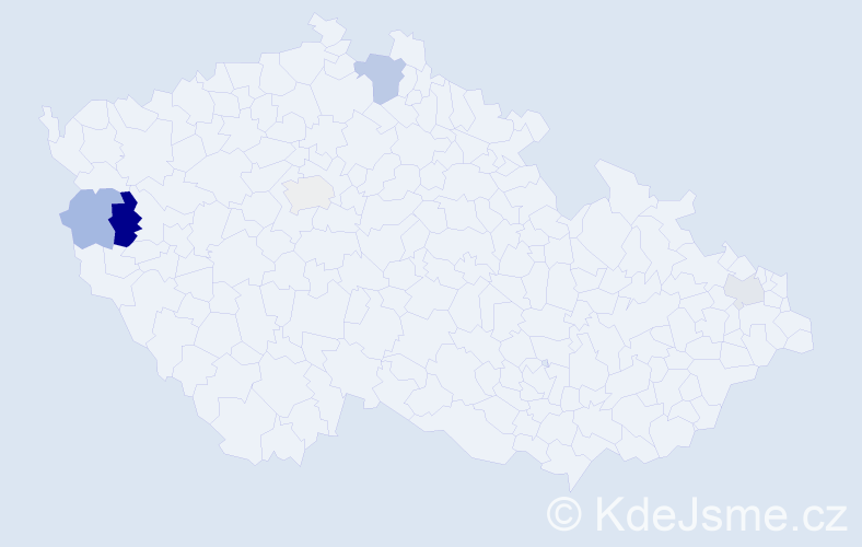 Příjmení: 'Sinkulič', počet výskytů 8 v celé ČR