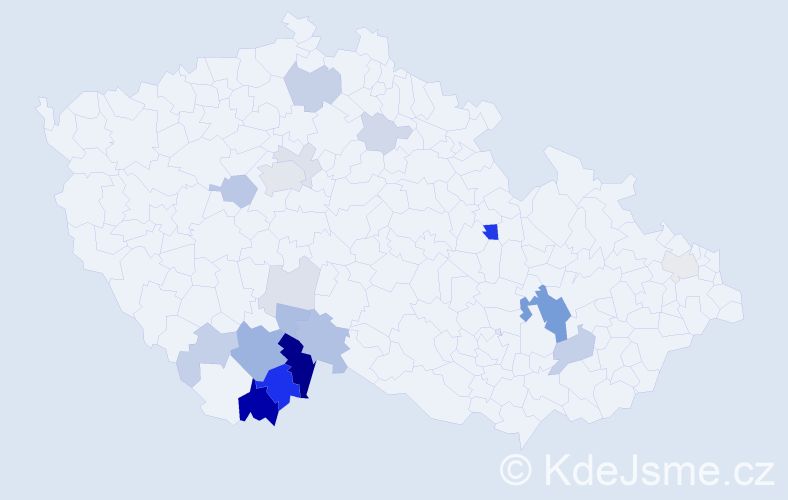 Příjmení: 'Lepša', počet výskytů 56 v celé ČR