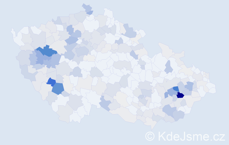 Příjmení: 'Zábranská', počet výskytů 933 v celé ČR