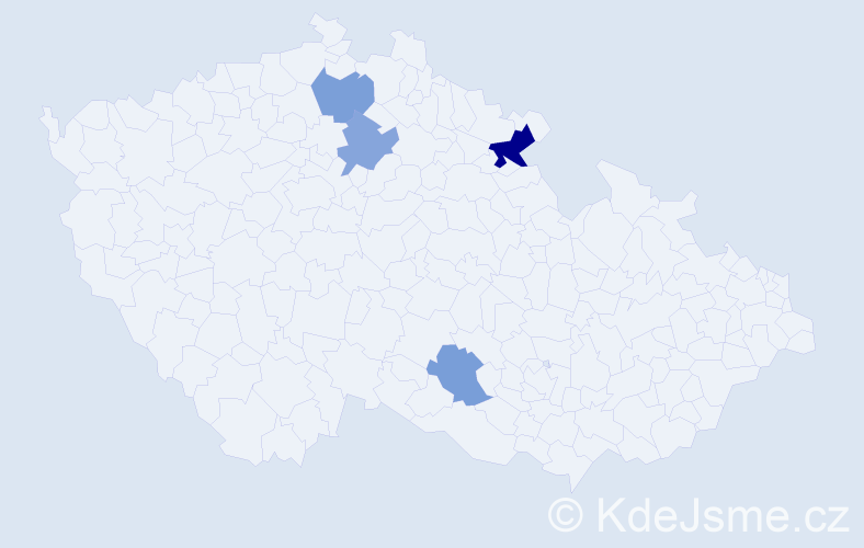 Příjmení: 'Korsáková', počet výskytů 6 v celé ČR