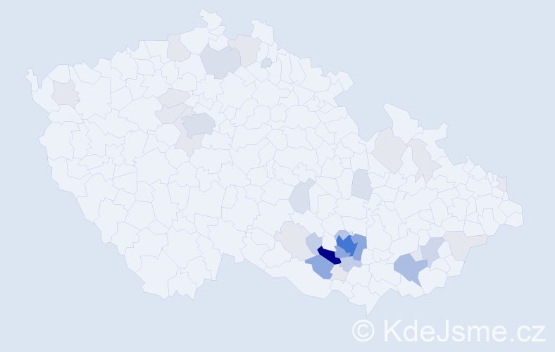 Příjmení: 'Badin', počet výskytů 128 v celé ČR