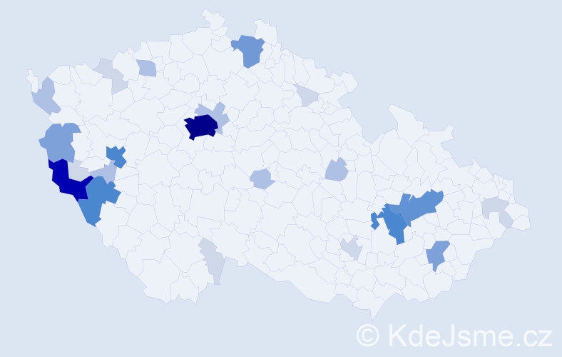 Příjmení: 'Sika', počet výskytů 87 v celé ČR