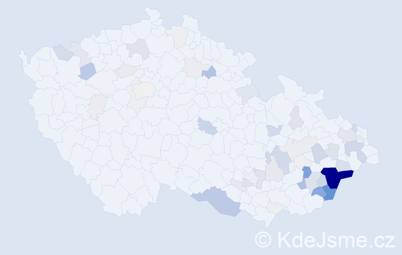 Příjmení: 'Filáková', počet výskytů 268 v celé ČR