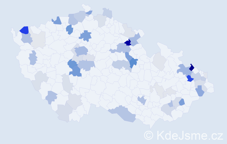 Příjmení: 'Stein', počet výskytů 194 v celé ČR
