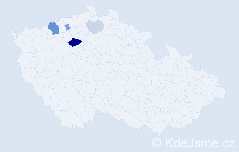 Příjmení: 'Pruskavec', počet výskytů 14 v celé ČR