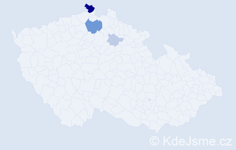 Příjmení: 'Gyečuk', počet výskytů 13 v celé ČR