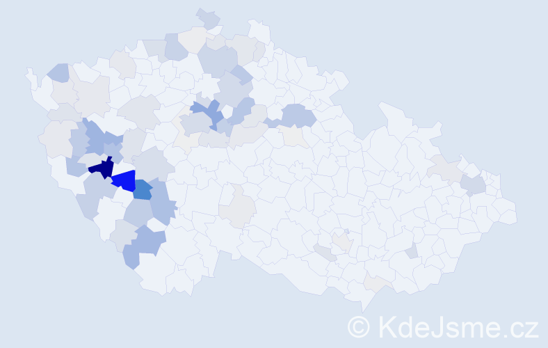 Příjmení: 'Bělová', počet výskytů 271 v celé ČR