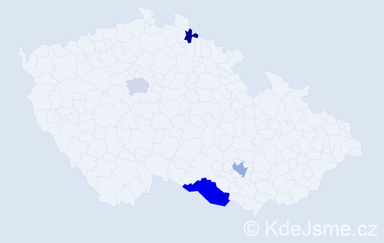 Příjmení: 'Nasr', počet výskytů 8 v celé ČR