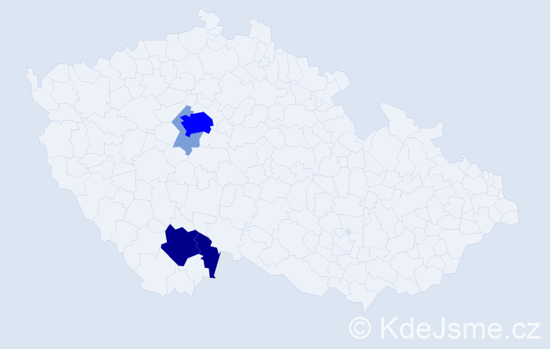 Příjmení: 'Márovec', počet výskytů 21 v celé ČR