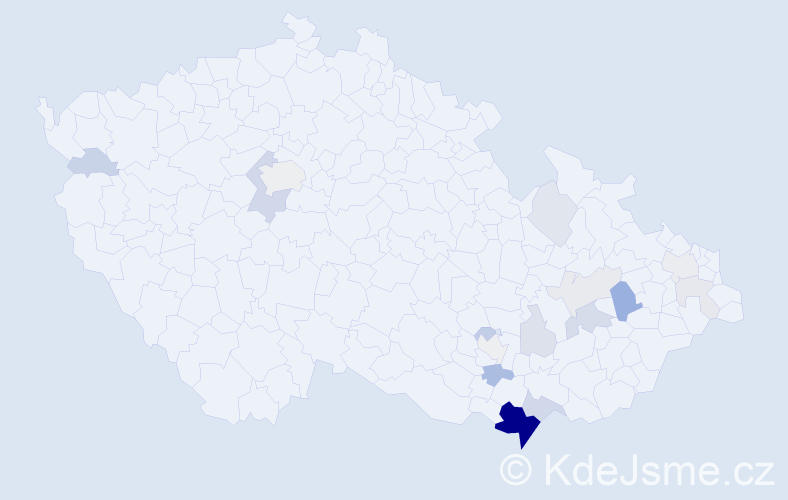 Příjmení: 'Buzrlová', počet výskytů 51 v celé ČR