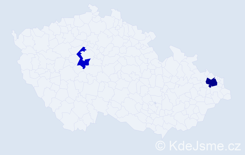 Příjmení: 'Tozbey', počet výskytů 7 v celé ČR
