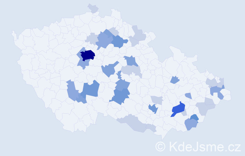 Příjmení: 'Letková', počet výskytů 88 v celé ČR