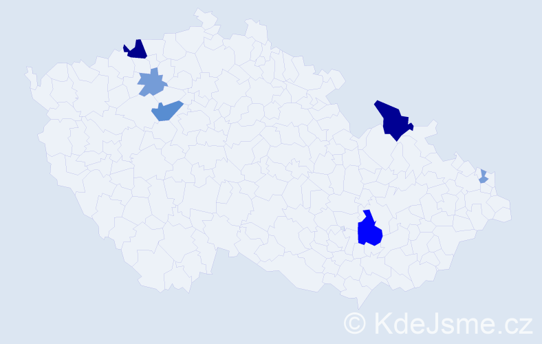Příjmení: 'Vojčáková', počet výskytů 14 v celé ČR