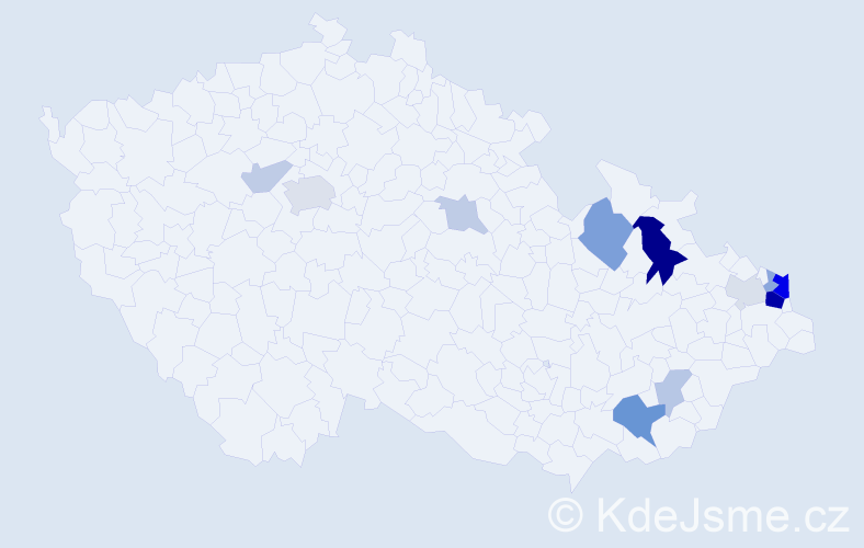 Příjmení: 'Kalisz', počet výskytů 31 v celé ČR