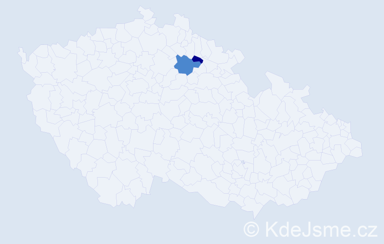 Příjmení: 'Klamrtová', počet výskytů 6 v celé ČR