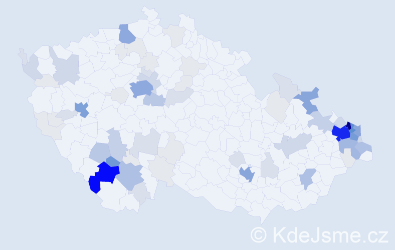 Příjmení: 'Seberová', počet výskytů 314 v celé ČR