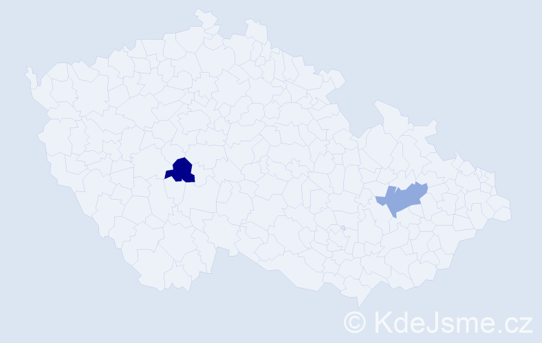 Příjmení: 'Papi', počet výskytů 2 v celé ČR
