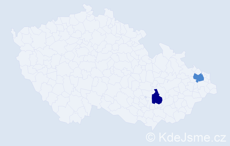 Příjmení: 'Grénová', počet výskytů 4 v celé ČR