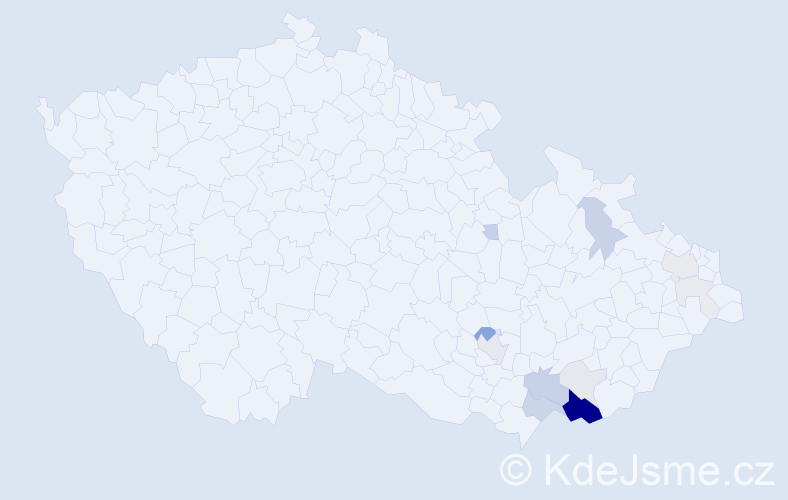 Příjmení: 'Trýsková', počet výskytů 43 v celé ČR